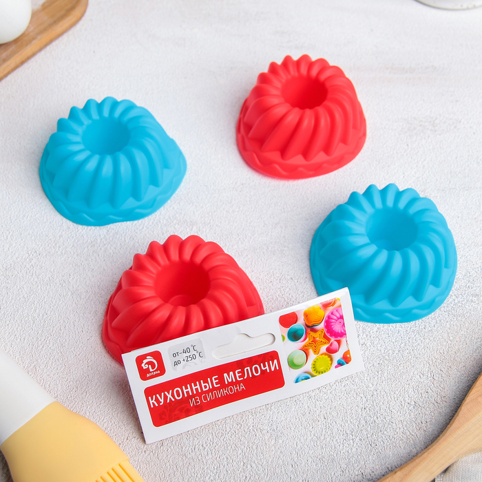 Набор форм для выпечки "Пальчики оближешь", 6 шт, цвета МИКС