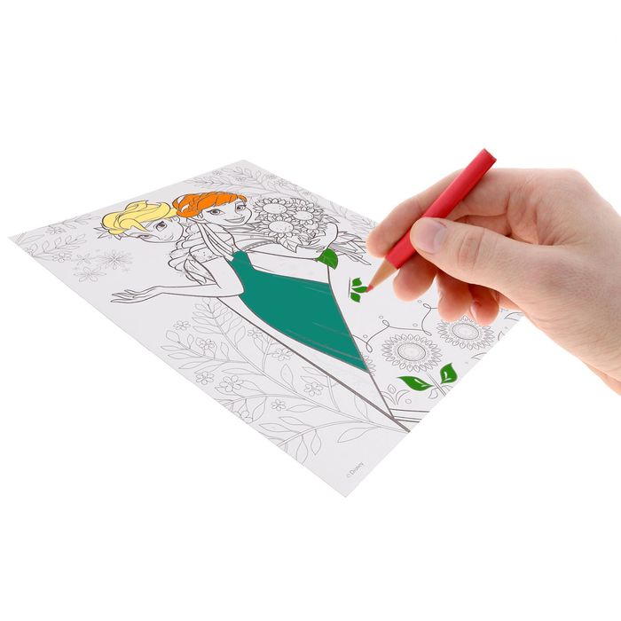 Раскраска по номерам "Холодное сердце" (карандаши 10 шт., точилка, игра), 21*30 см