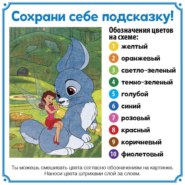 Раскраска по номерам "Розетта", Феи (карандаши 10 шт., точилка, бонус) 21*30 см