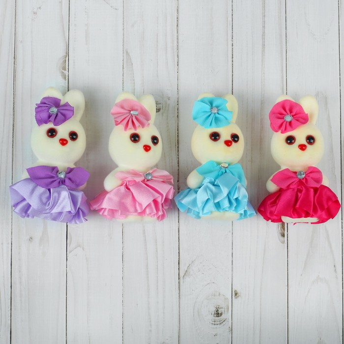 Игрушка-подвеска "Зайка в шляпке", большие глазки, цвета МИКС