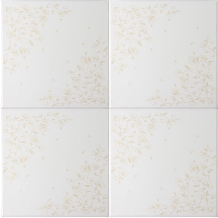 Плита потолочная "Цветочный узор", цвет золото