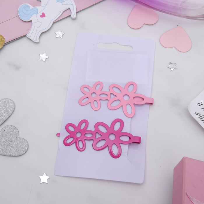 Зажимы для волос "Биргит" цветные (набор 2 шт.)