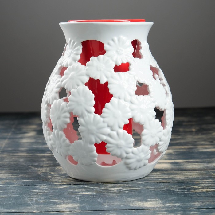 Кашпо "Вензель" высокое, резное, микс