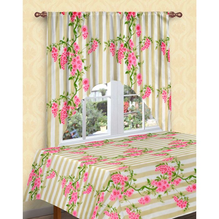 Комплект для кухни: штора-арка 180х200см, скатерть 160х180 см рис.39, 100% п/э