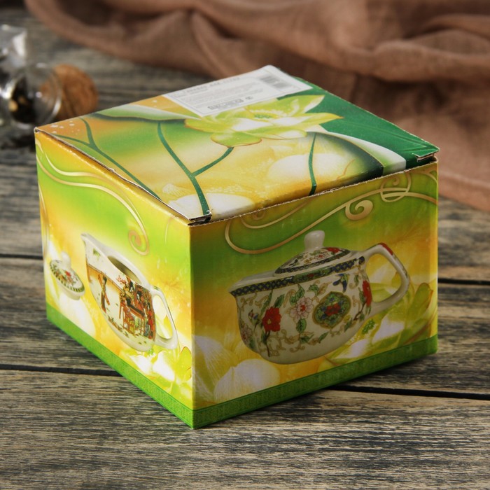 Чайник заварочный 250 мл "Цветочные мотивы", цвет розовый