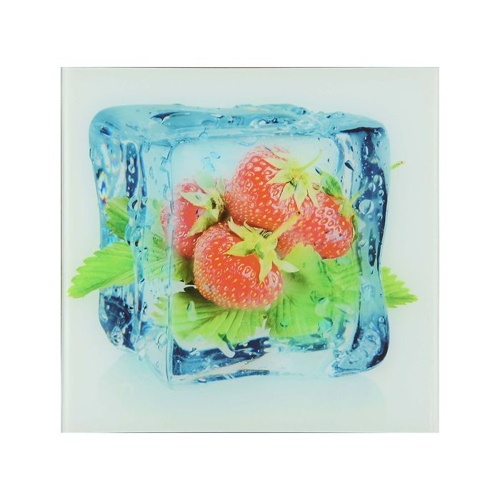 Картина на стекле "Ледяная клубника"