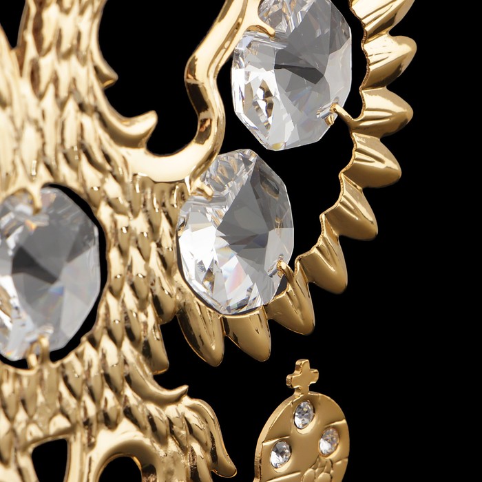 Сувенир «Герб России», 9,5×3×11 см, с кристаллами Сваровски