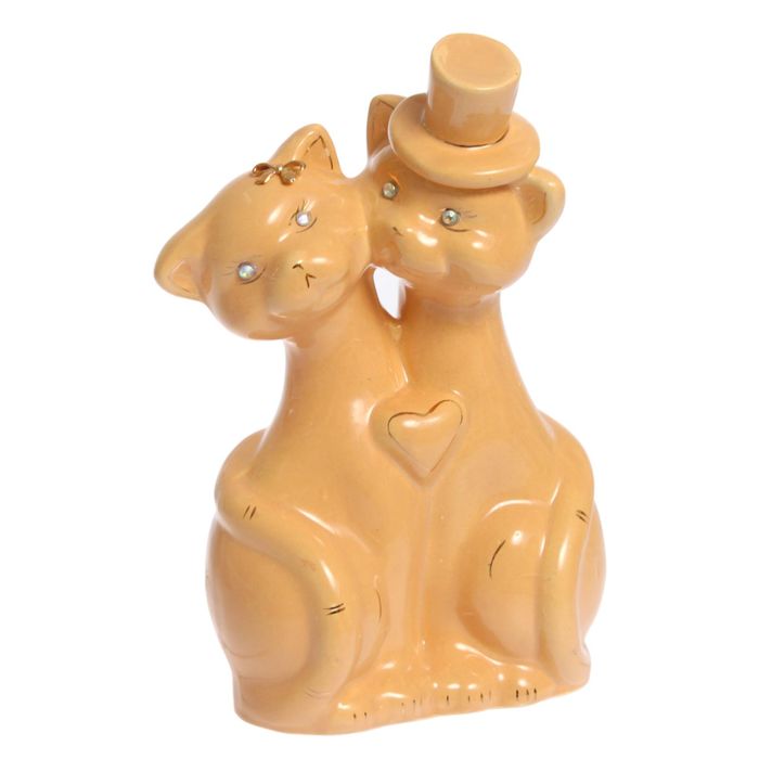 Копилка "Жених и невеста" глазурь, кремовая