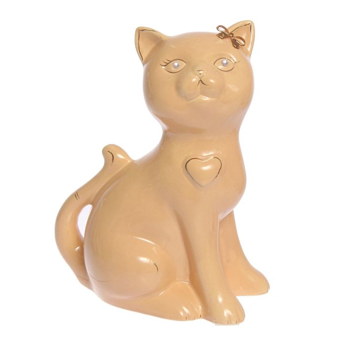 Копилка "Василиса" большая, глазурь, кремовая