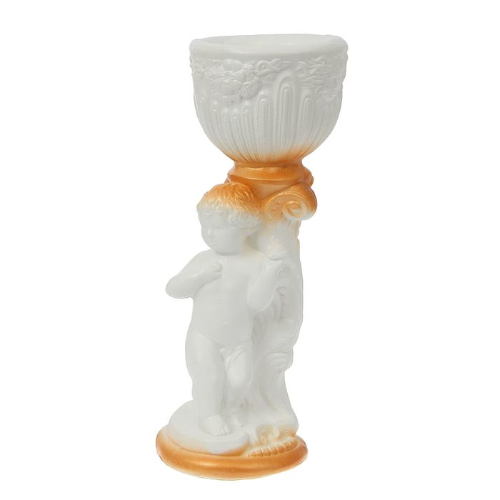 Фигурное кашпо "Мальчик у колонны" микс