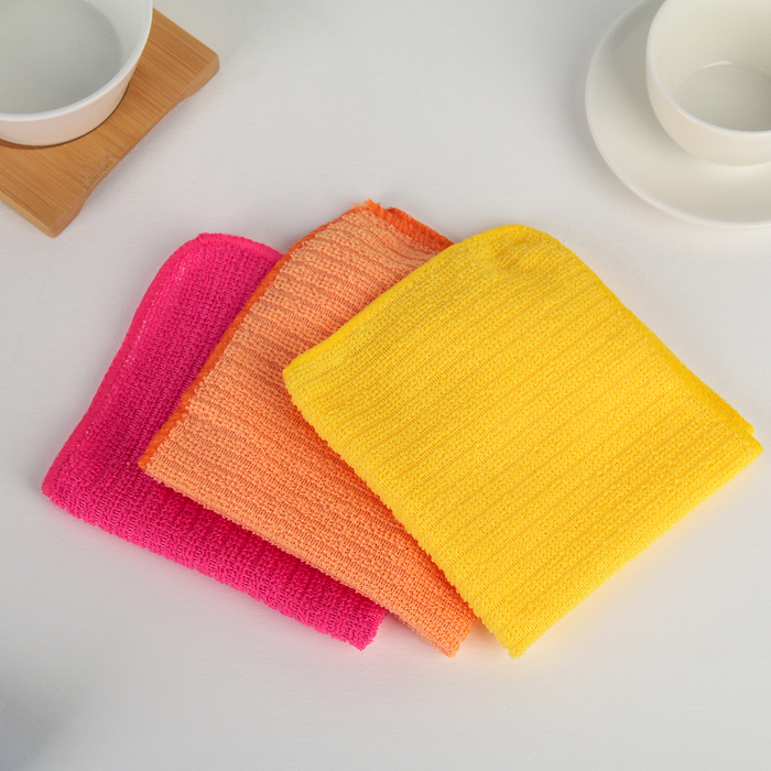 Салфетка для уборки 30х30 см "Страйпс", цвет МИКС