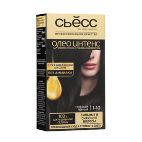 Краска для волос Сьесс Oleo Intense, тон 1-10, глубокий чёрный