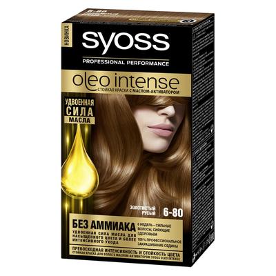 Краска для волос Syoss Oleo Intense, тон 6.80, золотистый русый