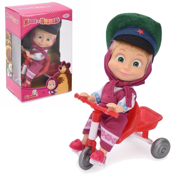 Игрушка "Маша в фуражке" с велосипедом