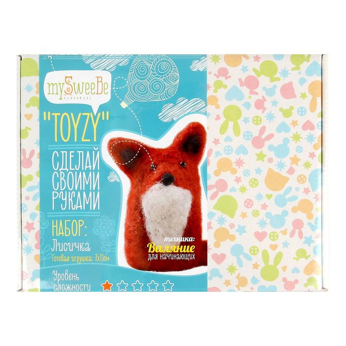 Набор для создания игрушки "Лисичка" техника валяние