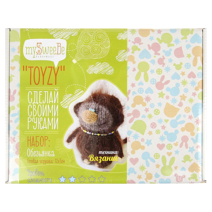 Набор для создания игрушки "Обезьянка" техника вязание