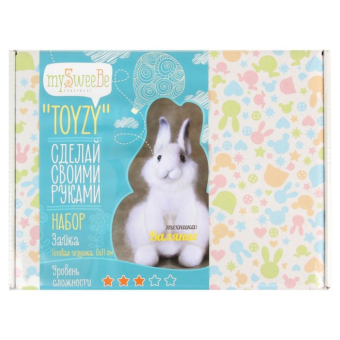 Набор для создания игрушки "Зайка" техника валяние