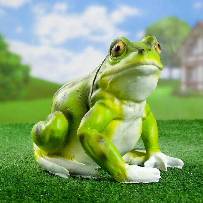 Садовая фигура "Салатовая лягушка"