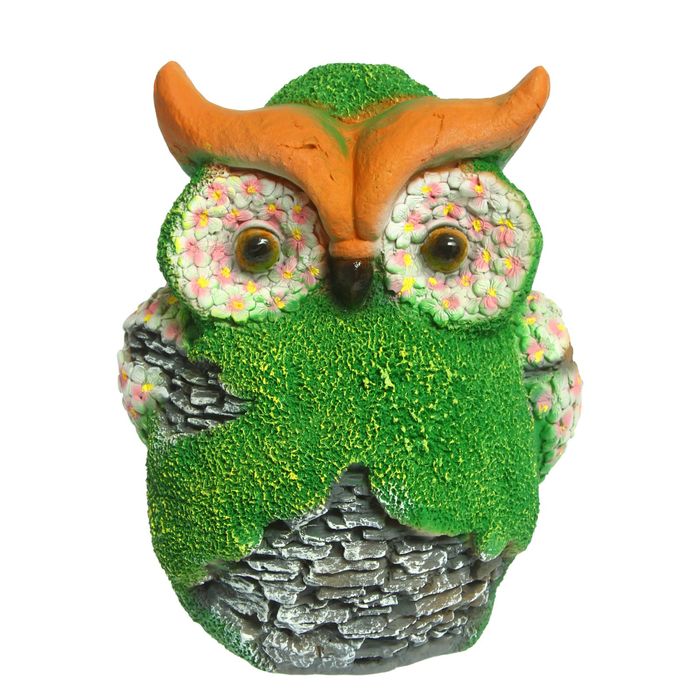 Садовая фигура "Сова" зелёная
