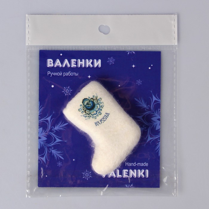 Магнит-валенок "Гжель"