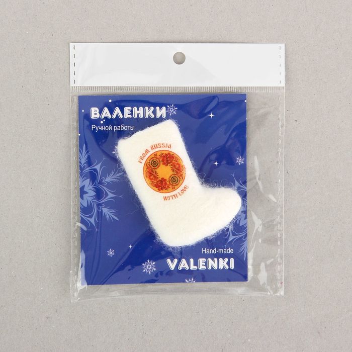 Магнит-валенок "Поднос Жостов"