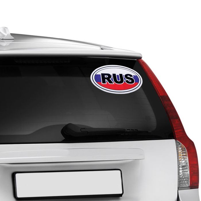 Наклейка на авто "Россия"