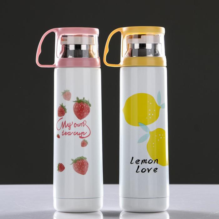 Термос «Свежесть фруктов», 500 мл, 1 кружка, микс