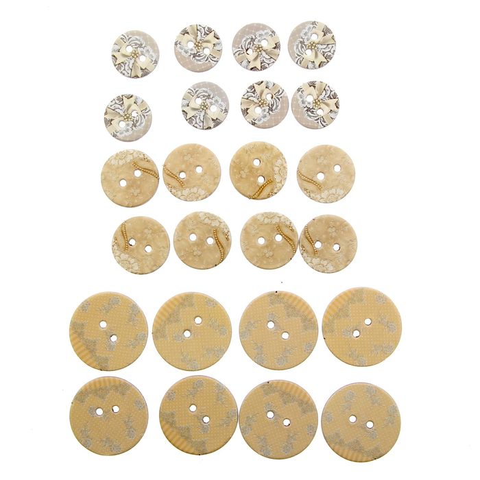 Набор картонных пуговиц "Свадебная роскошь"