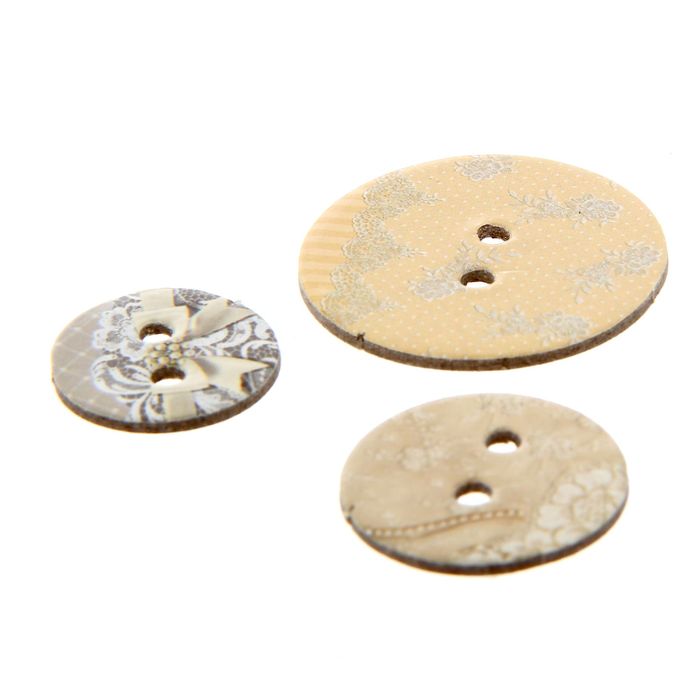 Набор картонных пуговиц "Свадебная роскошь"