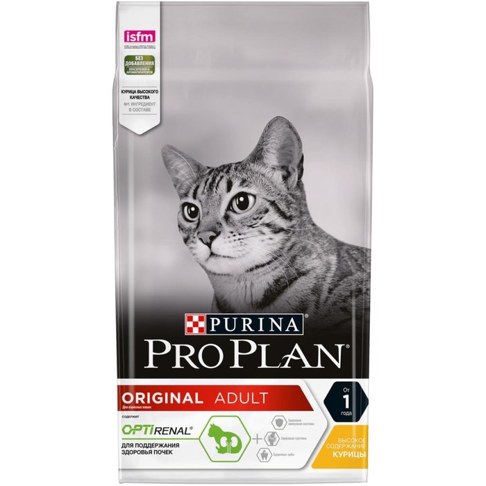 

Сухой корм PRO PLAN для кошек, курица/рис, 1.5 кг