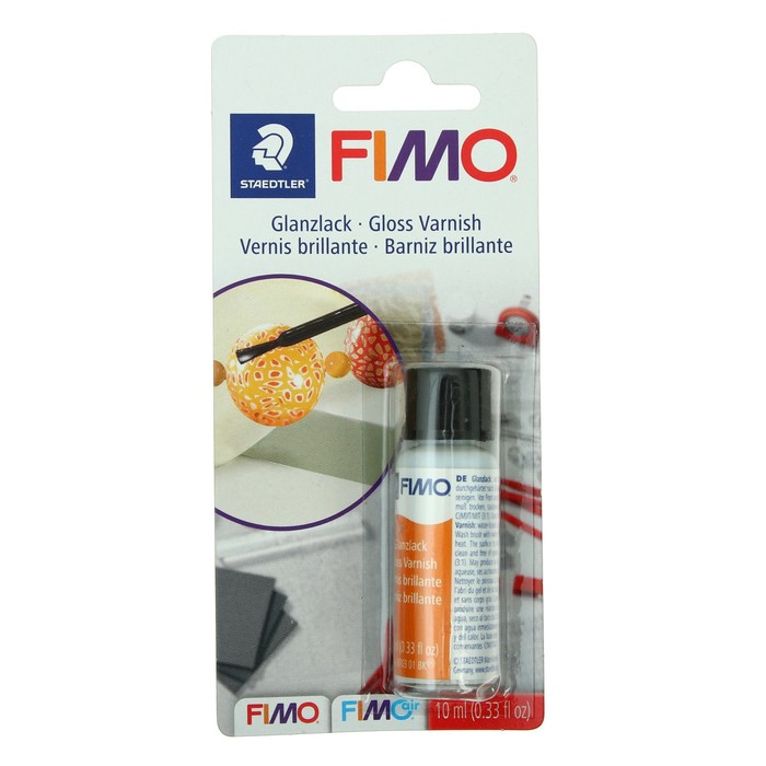 Лак для полимерной глины акриловый, глянцевый FIMO, на водной основе, 10 мл размягчитель для полимерной глины 100 г fimo mix quick