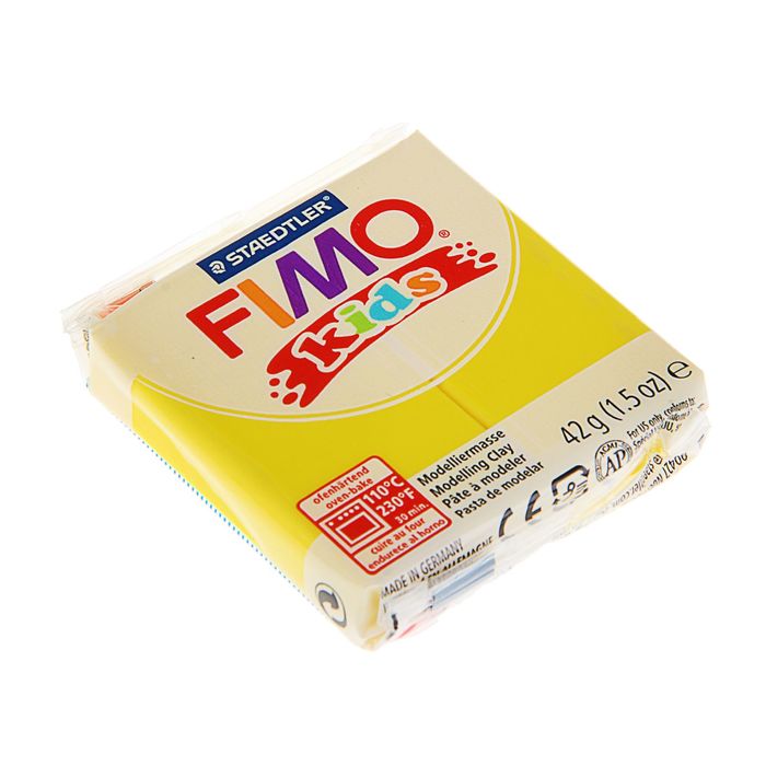 Пластика - полимерная глина для детей 42г FIMO kids, желтый