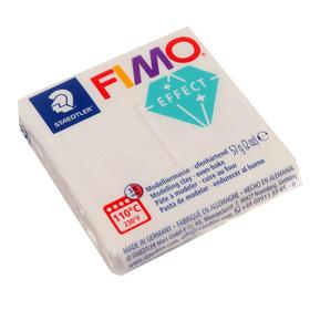 Пластика - полимерная глина FIMO effect, 57 г, белый с блёстками