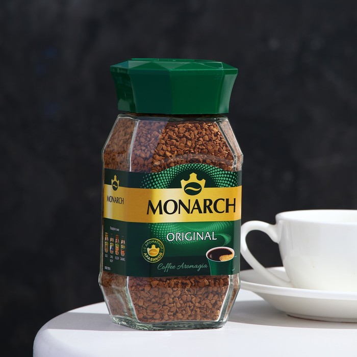 Кофе Jacobs Monarch, натуральный растворимый, сублимированный, 95 г кофе растворимый jacobs monarch intense 150 г