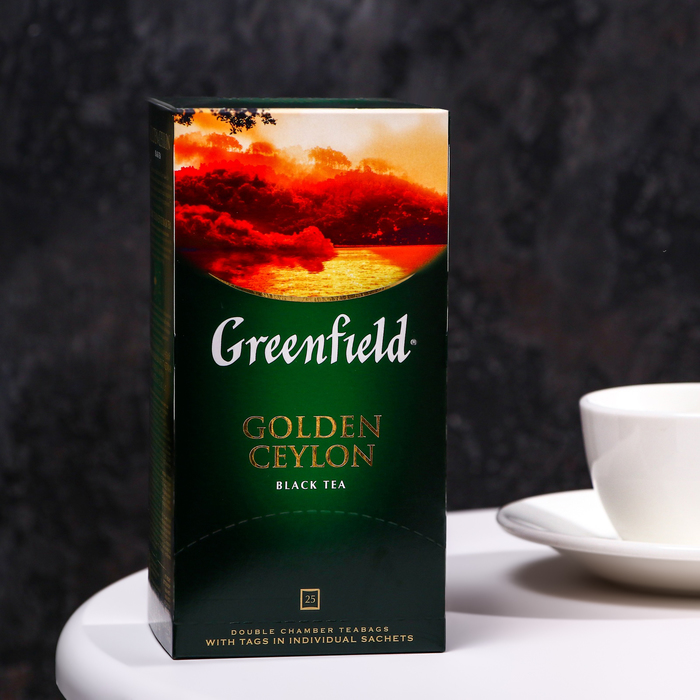 Чай черный Greenfield Golden Ceylon, 25 пакетиков*2 г чай чёрный greenfield golden ceylon 25×2 г