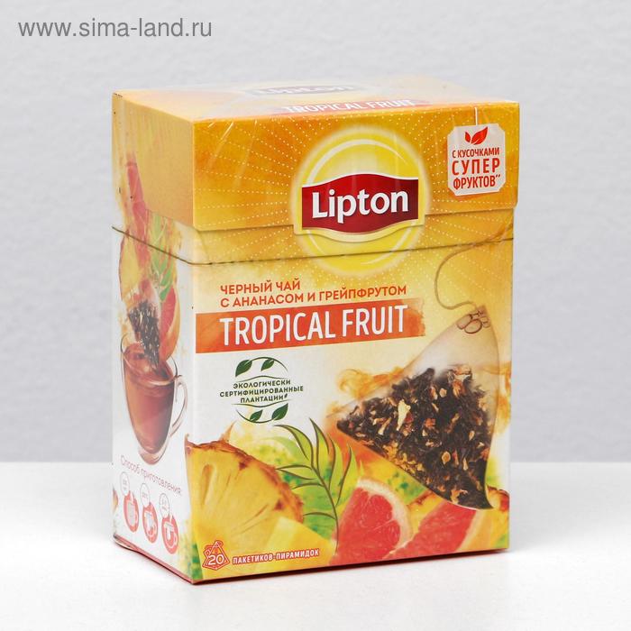 Чай Lipton Tea Tropicl Fruit пирамидки, 36 г