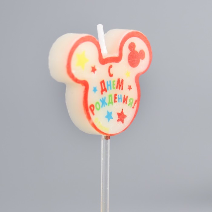Свеча в торт Дисней "С днем рождения" Микки-Маус