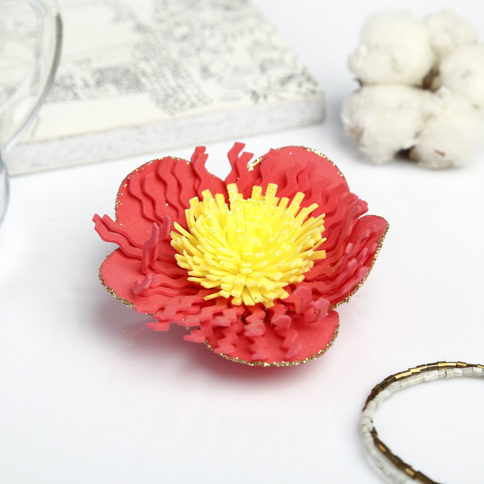 Декор для творчества "Цветок фиалки с сеточкой"