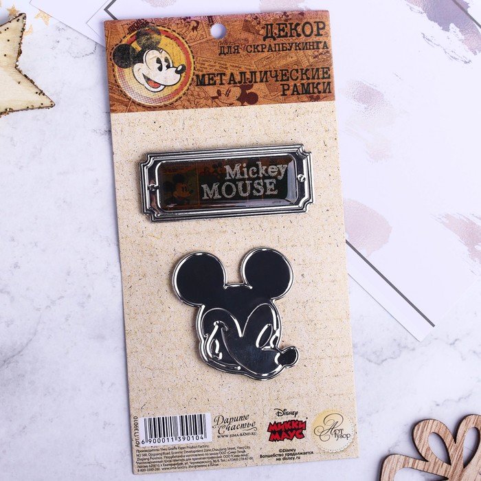 Набор декоративных элементов "Винтаж", Микки Маус