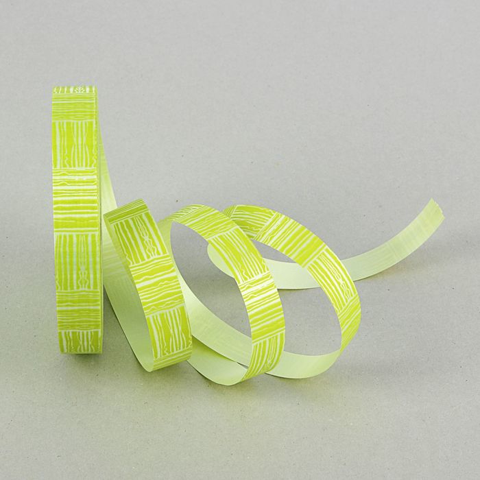 Лента для декора и подарков с рисунком, салатовая, 2 см х 100 м
