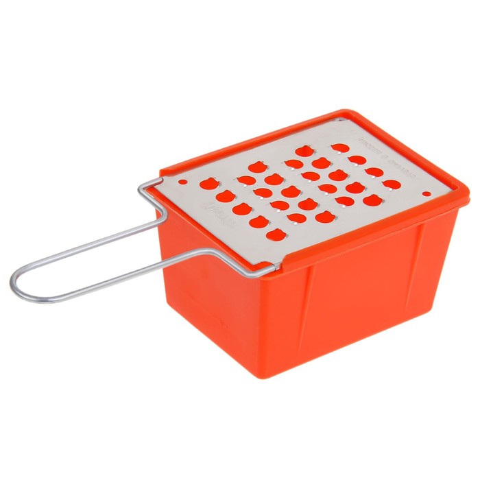Терка плоская с контейнером "Сырная", цвет МИКС
