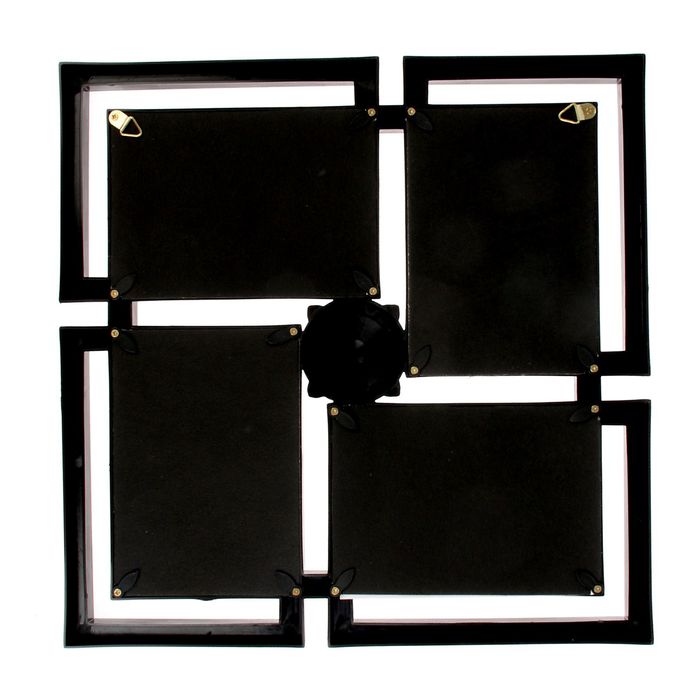 Фоторамка на 4 фото 10х15 см "Круговорот" чёрная