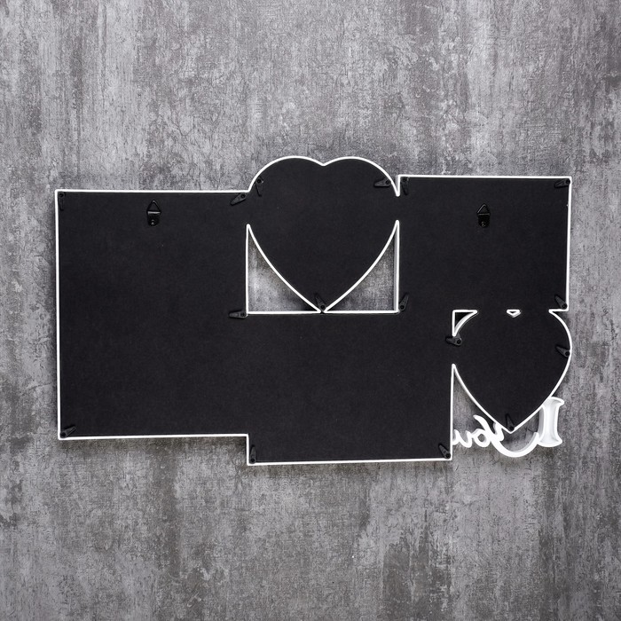 Фоторамка "Я люблю тебя" на 5 фото 9х9 см, 11х11 см, 9х13 см, 13х18 см, 10х15 см, белая