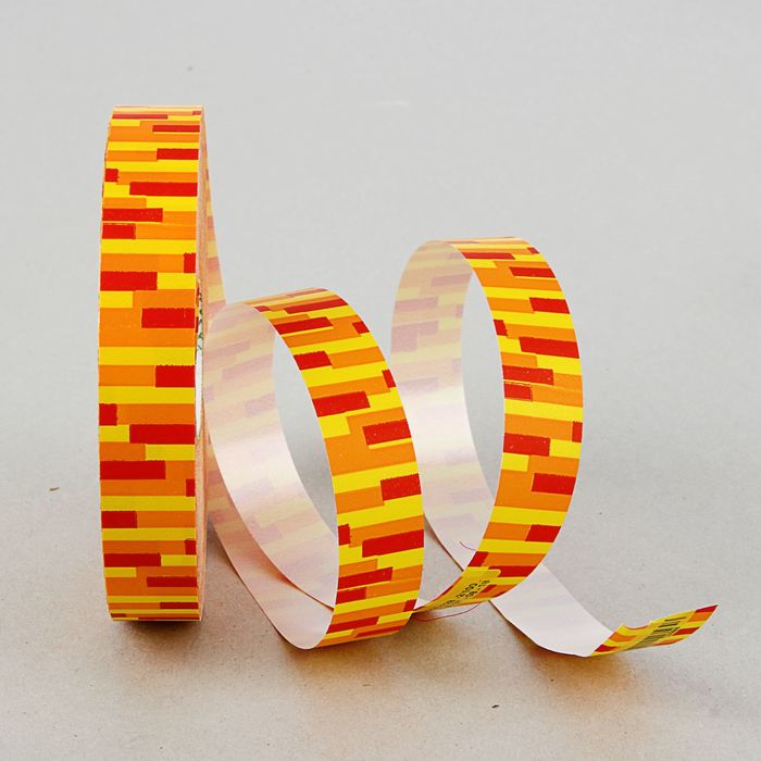 Лента для декора и подарков с рисунком, оранжевая, 2 см х 100 м