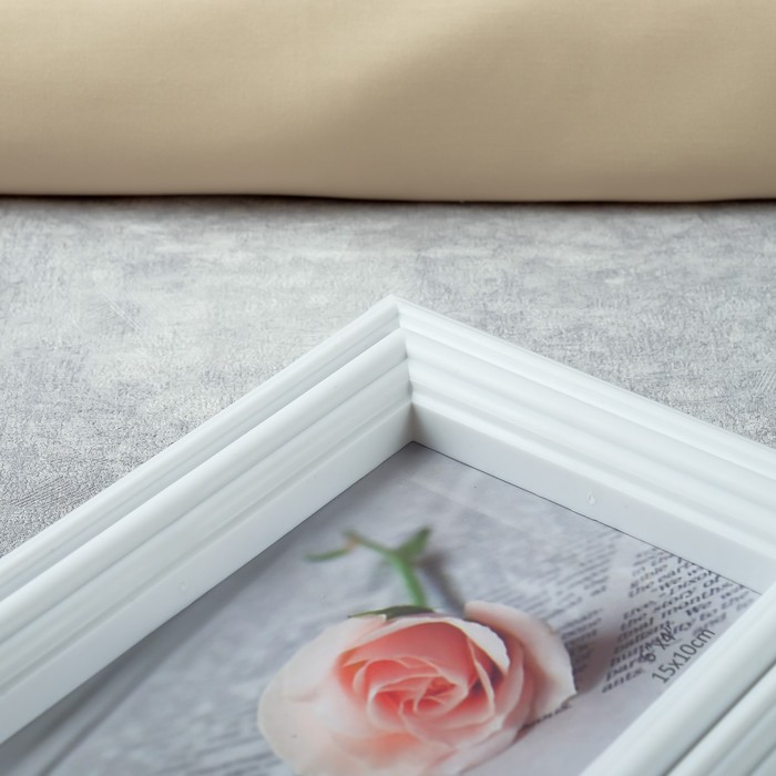 Фоторамка на 7 фото 13х13 см, 10х15 см, 10х10 см "Цветущая любовь" белая