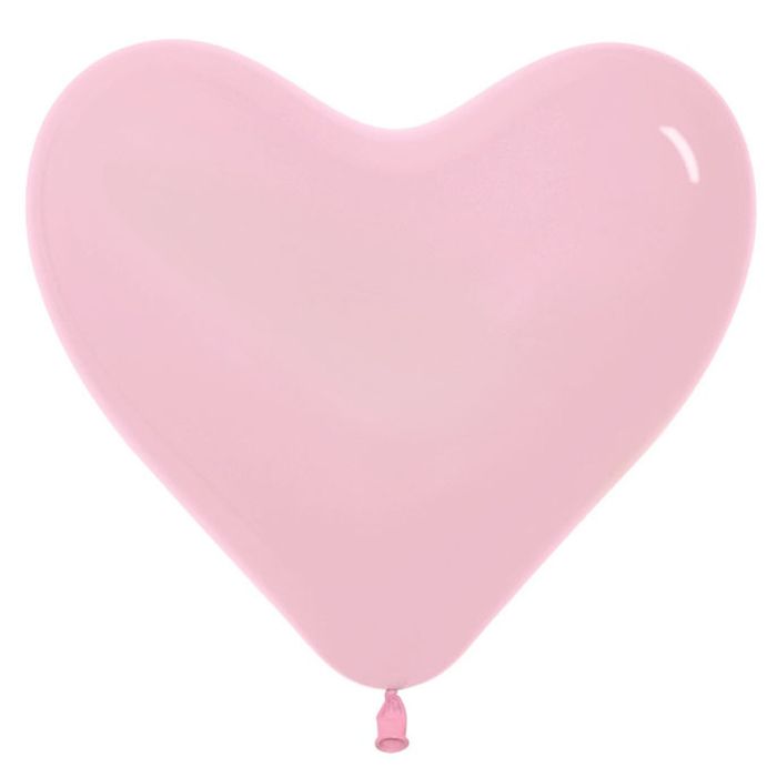 Шар латексный "Сердце" 12", набор 100 шт., цвет розовый