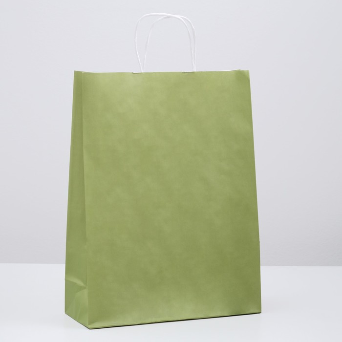 Пакет крафт "Радуга", фисташковый, 32 х 12 х 42 см
