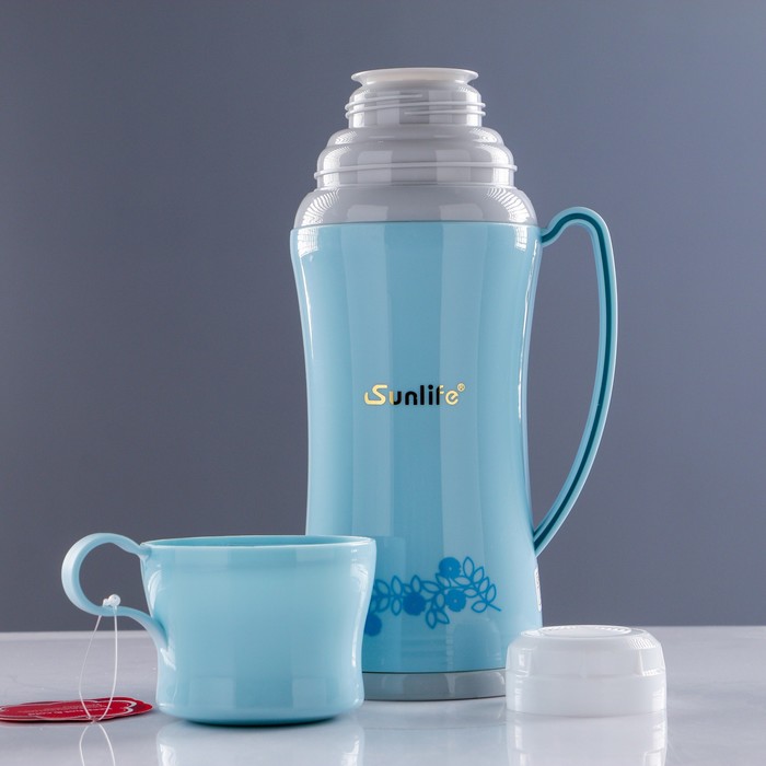 Термос с ручкой Sunlife, 0.45 л, 6-8 ч, 1 кружка 0.2 л, микс