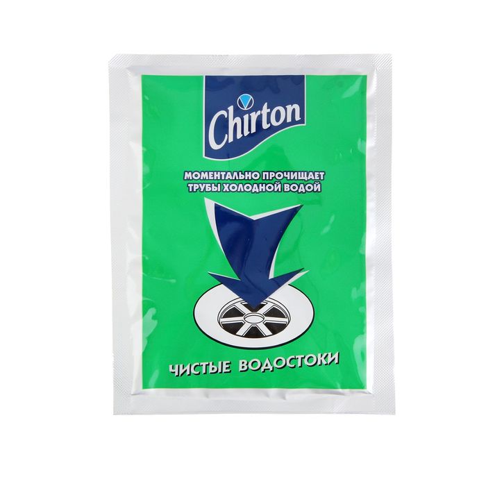 Средство для прочистки труб холодной водой Chirton, 60 г chirton средство для прочистки труб chirton гранулы 600 гр
