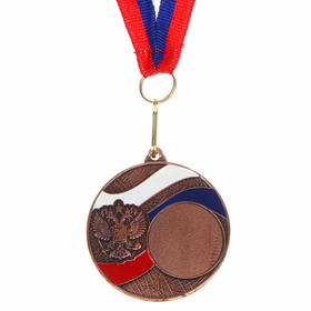 Медаль призовая, триколор, бронза, d=5 см Ош